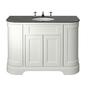 Heritage Wilton Chantilly 1200mm Curved Vanity with Dark Concrete Effect Basin Top