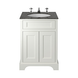 Heritage Wilton Chantilly 600mm Freestanding Vanity with Dark Concrete Effect Basin Top