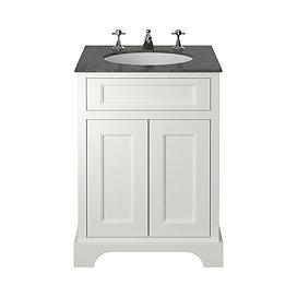 Heritage Wilton Chantilly 600mm Freestanding Vanity with Dark Concrete Effect Basin Top