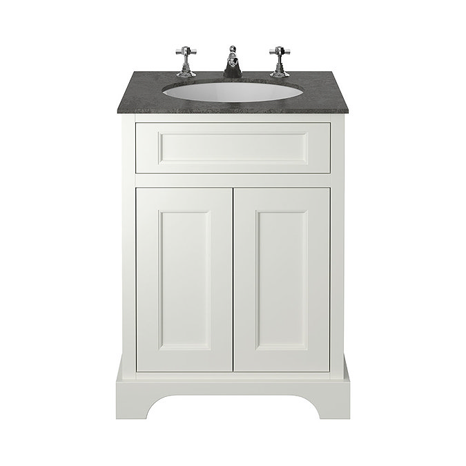 Heritage Wilton Chantilly 600mm Freestanding Vanity with Dark Concrete Effect Basin Top