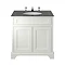 Heritage Wilton Chantilly 800mm Freestanding Vanity with Dark Concrete Effect Basin Top