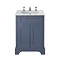 Heritage Wilton Maritime Blue 600mm Freestanding Vanity with White Marble Effect Basin Top
