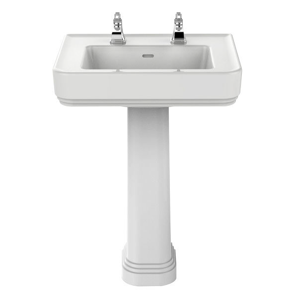 Heritage Wynwood Standard Basin & Pedestal - Various Tap Hole Options Large Image