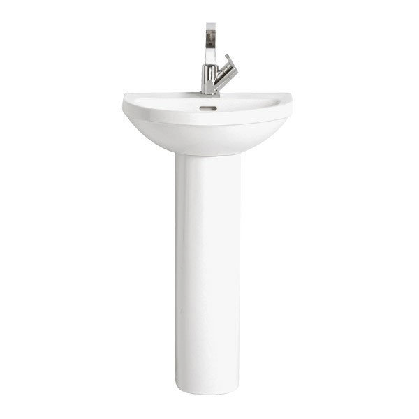 Heritage Zaar 1TH Cloakroom Basin & Pedestal At Victorian Plumbing