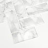 Herringbone Carrara Peel & Stick Backsplash Tiles - Pack of 4  Feature Large Image