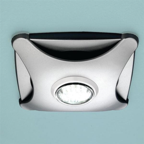 HIB Air-Star Bathroom Ceiling Fan with LED Lights - Matt Silver - 32100 Large Image