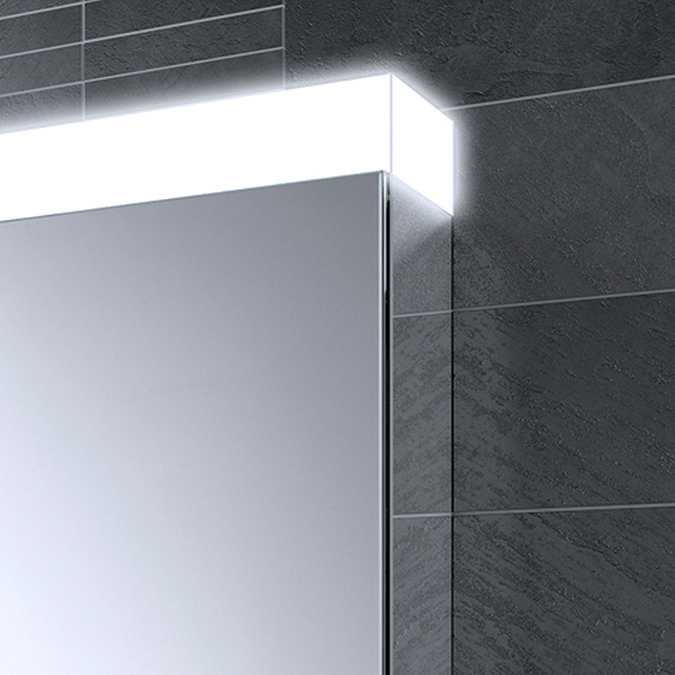 HIB Apex 100 LED Illuminated Mirror Cabinet - 47300  Feature Large Image
