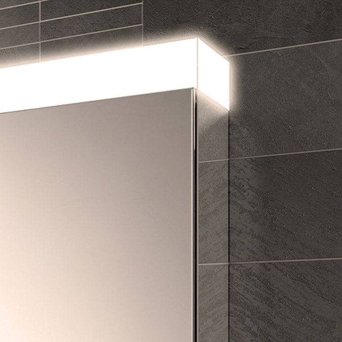 HIB Apex 100 LED Illuminated Mirror Cabinet - 47300  Standard Large Image