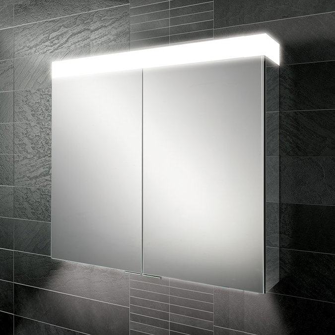HIB Apex 100 LED Illuminated Mirror Cabinet - 47300 Large Image