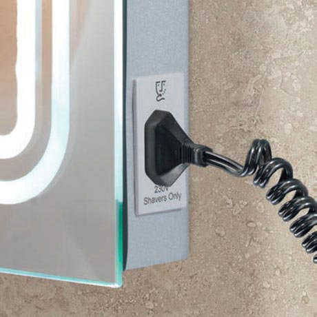 HIB Ariel LED Mirror with Charging Socket - 77470000 Profile Large Image