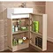 HIB - Athena Cloakroom Floor Standing Unit and Basin - Medium Oak -1380010-9660 Profile Large Image