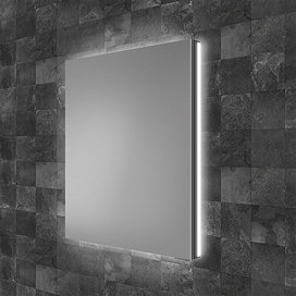 HIB Atrium 50 Semi-Recessed LED Aluminium Mirror Cabinet - 53000 Large Image