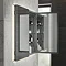 HIB Atrium 80 Semi-Recessed LED Aluminium Mirror Cabinet - 53200 Profile Large Image