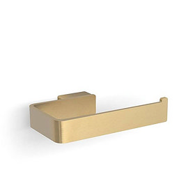HIB Atto Brushed Brass Toilet Roll Holder