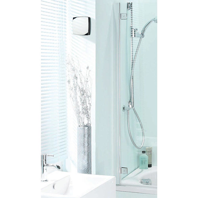 HIB Breeze Wall Mounted Bathroom Fan with Timer & Humidity Sensor - Matt Silver - 31400  Profile Large Image