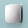HIB Breeze Wall Mounted Bathroom Fan with Timer & Humidity Sensor - Matt Silver - 31400