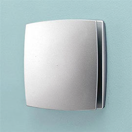 HIB Breeze Wall Mounted Bathroom Fan with Timer - Matt Silver - 31300 Medium Image