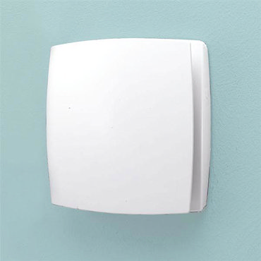 HIB Breeze Wall Mounted Bathroom Fan with Timer - White - 31100  Profile Large Image