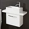 HIB - Cassino Wall Hung Unit with Flow Basin - White - HIB-CAS-FLO Large Image