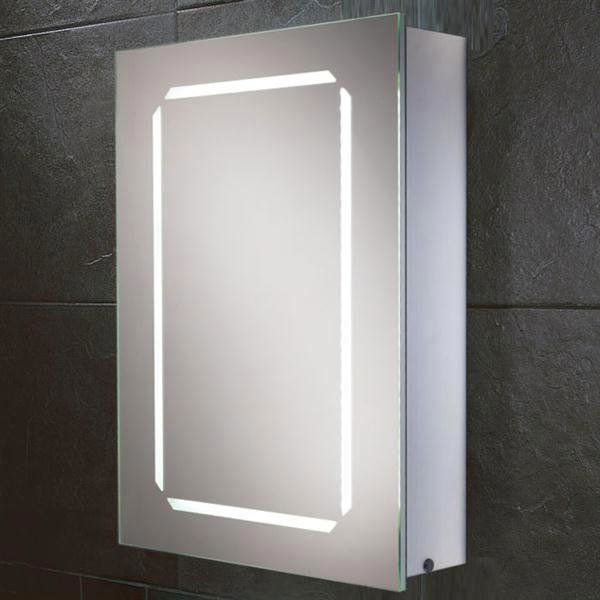 HIB Cosmic LED Demisting Aluminium Mirror Cabinet - 43400 Large Image