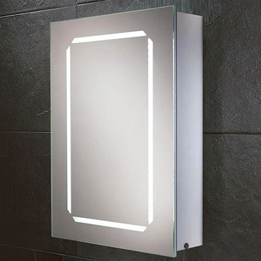 HIB Cosmic LED Demisting Aluminium Mirror Cabinet - 43400  Profile Large Image