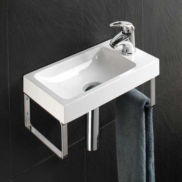 HIB Delta 40cm Mineral Marble Washbasin - 8860 Large Image