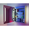 HIB Dimension 50 Bluetooth LED Illuminated Aluminium Mirror Cabinet - 54500  Profile Large Image