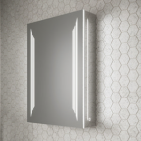 HIB Dimension 50 Bluetooth LED Illuminated Aluminium Mirror Cabinet - 54500 Large Image