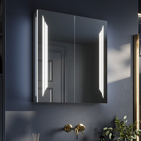 HIB Dimension 60 Bluetooth LED Illuminated Aluminium Mirror Cabinet - 54600 Large Image