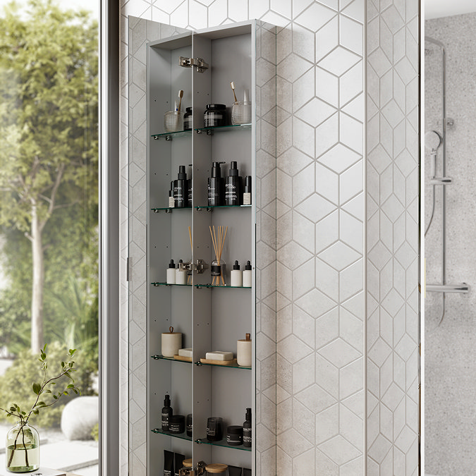 HIB Eris 30 Aluminium Mirror Cabinet