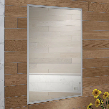 HIB Essence 50 Recessed Aluminium Mirror Cabinet - 51000  Profile Large Image