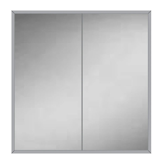 HIB Essence 80 Recessed Aluminium Mirror Cabinet - 51200 Profile Large Image