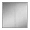 HIB Essence 80 Recessed Aluminium Mirror Cabinet - 51200 Profile Large Image