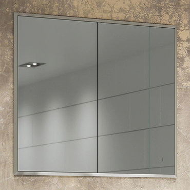 HIB Essence 80 Recessed Aluminium Mirror Cabinet - 51200  Profile Large Image