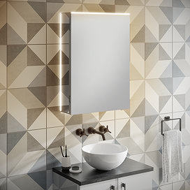 HIB Ether 50 LED Illuminated Aluminium Mirror Cabinet