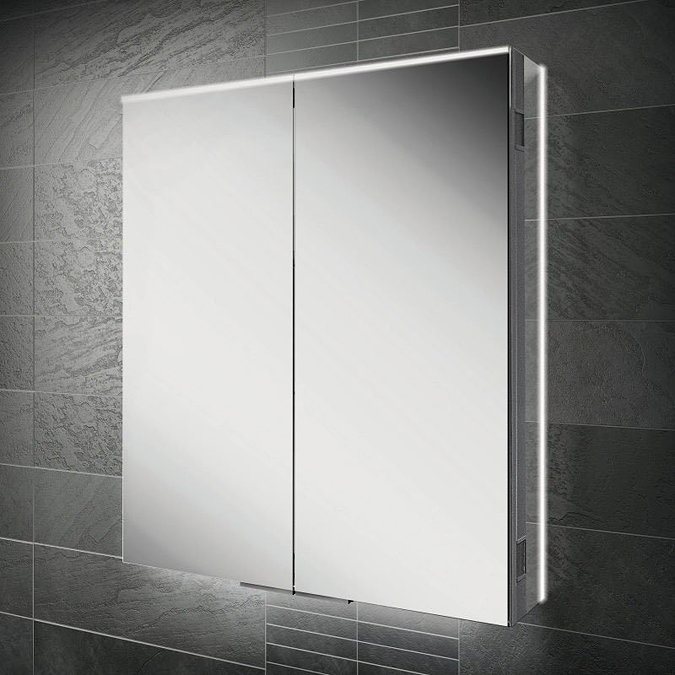 HIB Ether 60 LED Illuminated Aluminium Mirror Cabinet