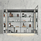 HIB Ether 60 LED Illuminated Aluminium Mirror Cabinet