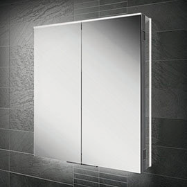 HIB Ether 60 LED Illuminated Aluminium Mirror Cabinet - 50600 Medium Image