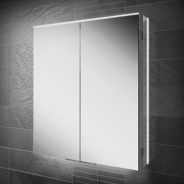HIB Ether 60 LED Illuminated Aluminium Mirror Cabinet - 50600  Profile Large Image