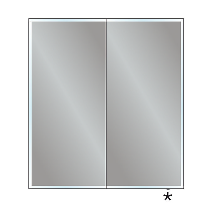 HIB Exos 80 LED Illuminated Mirror Cabinet
