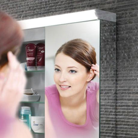 HIB Flare LED Mirror Cabinet - 44900  In Bathroom Large Image