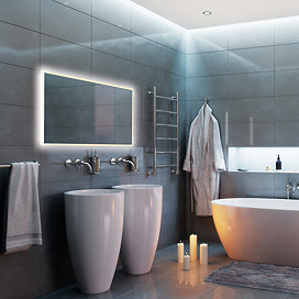 HIB Globe 120 LED Ambient Rectangular Mirror