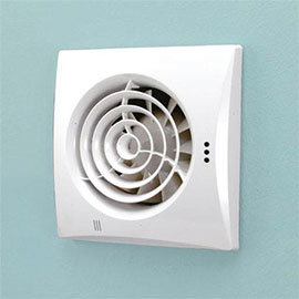 HIB Hush Wall Mounted Bathroom Fan with Timer & Humidity Sensor - White - 31600