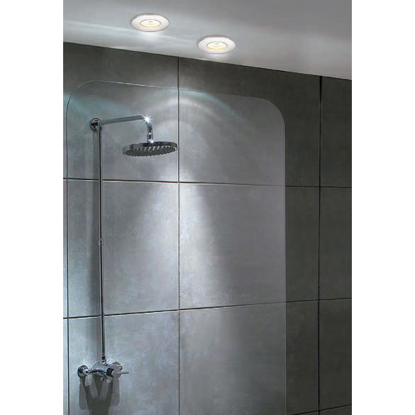 HIB Infuse Chrome Fire Rated LED Showerlight - Cool White - 5930  Profile Large Image