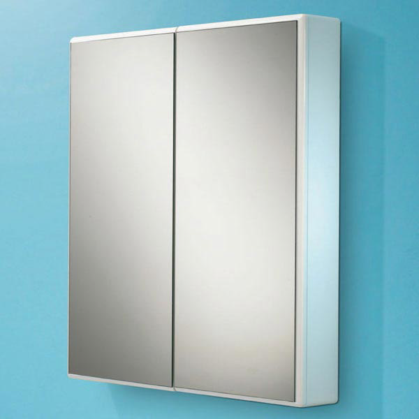 HIB Jersey Gloss White Mirror Cabinet - 9101700 Large Image