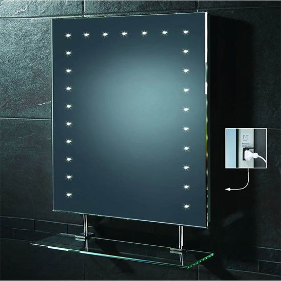 HIB - Keo LED Mirror with Shaving Socket - 73106000 Large Image
