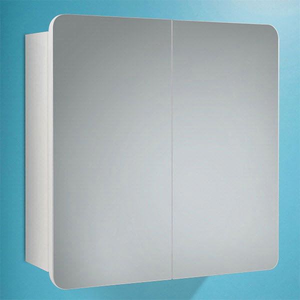 HIB Lanzo Gloss White Mirror Cabinet - 9101200 Large Image