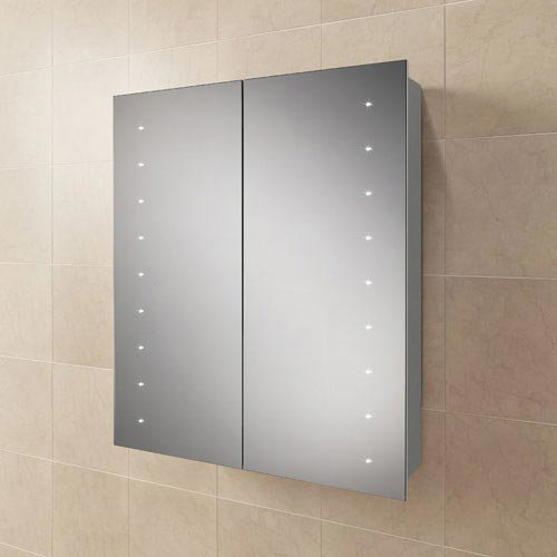 HIB Nimbus 60 LED Demisting Aluminium Mirror Cabinet - 45900 Large Image