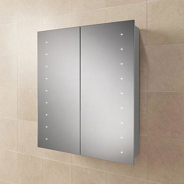 HIB Nimbus 60 LED Demisting Aluminium Mirror Cabinet - 45900  Profile Large Image