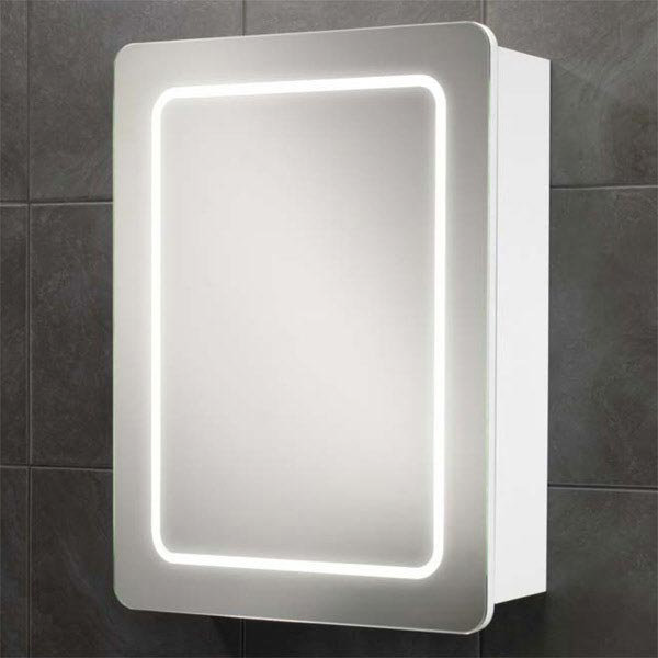 HIB Orlando LED Gloss White Mirror Cabinet - 9102300 Large Image